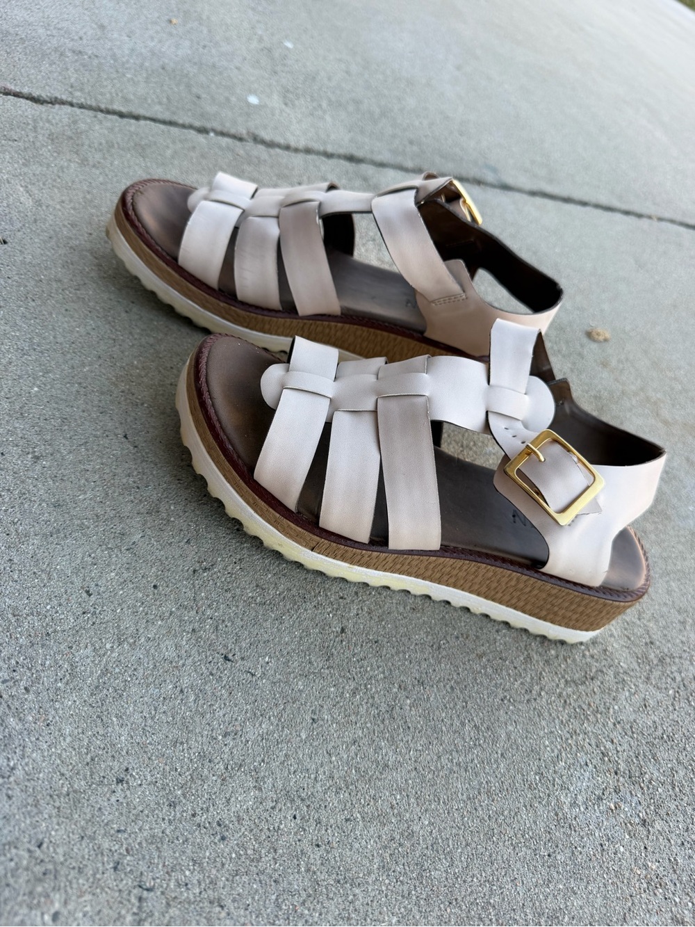 Neutral Ribbed Sole Sandals - Picture 2 of 5
